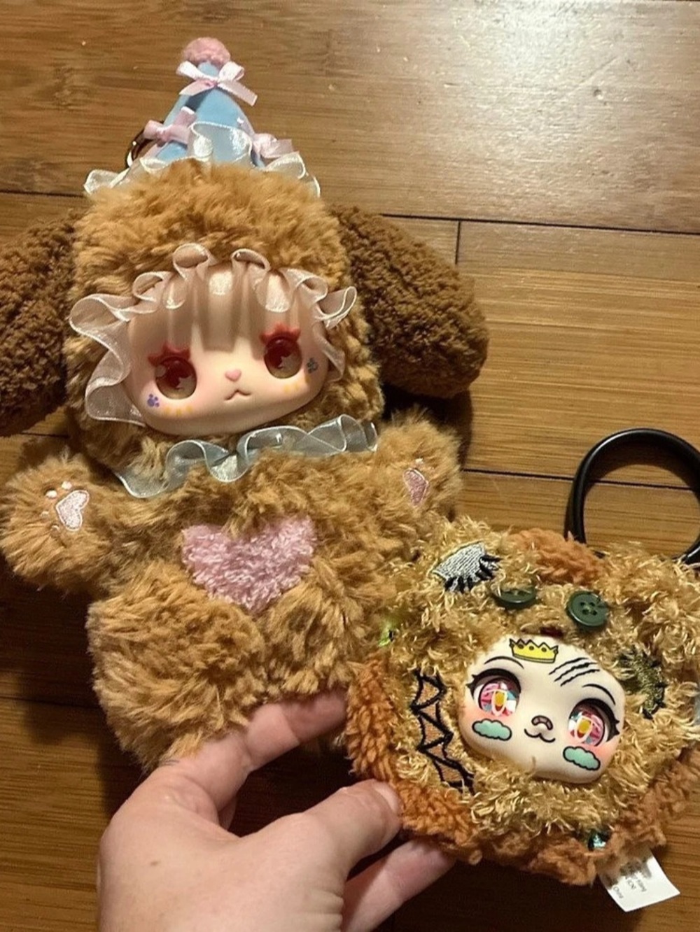 2 kawaii plush keychain bundle
